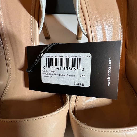 Hugo Boss “Gea-B” beige leather heels size 7.5 - Picture 6 of 7